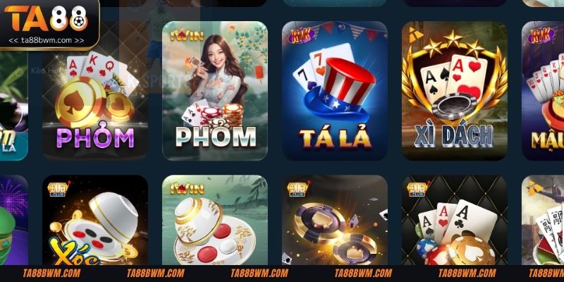 Kho game bài tại TA88 luôn được cập nhật thường xuyên