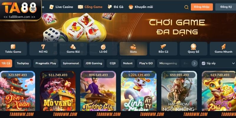 Slots TA88 là một điểm đến không thể bỏ qua