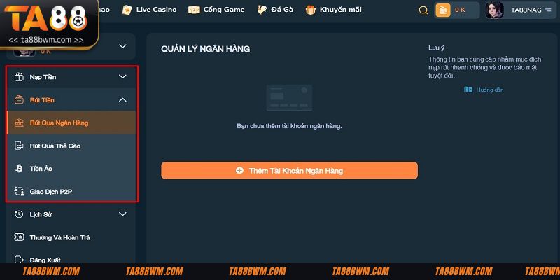 Chi tiết các phương thức rút tiền về tài khoản