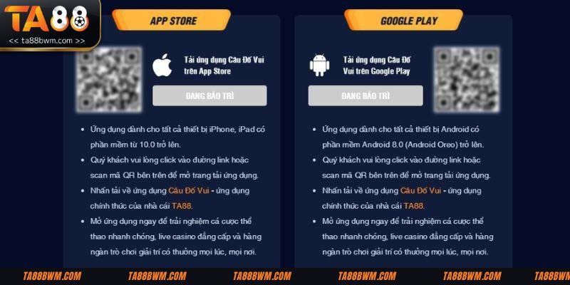 Tải app Ta88 cho các thiết bị điện thoại Android